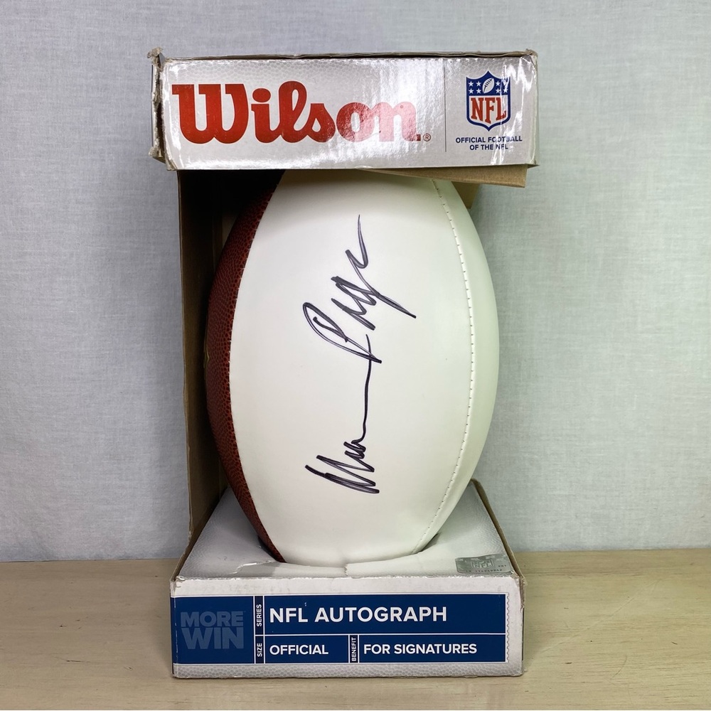 Alan Page Autographed Football Wilson NFL Minnesota Vikings JSA Authenticated